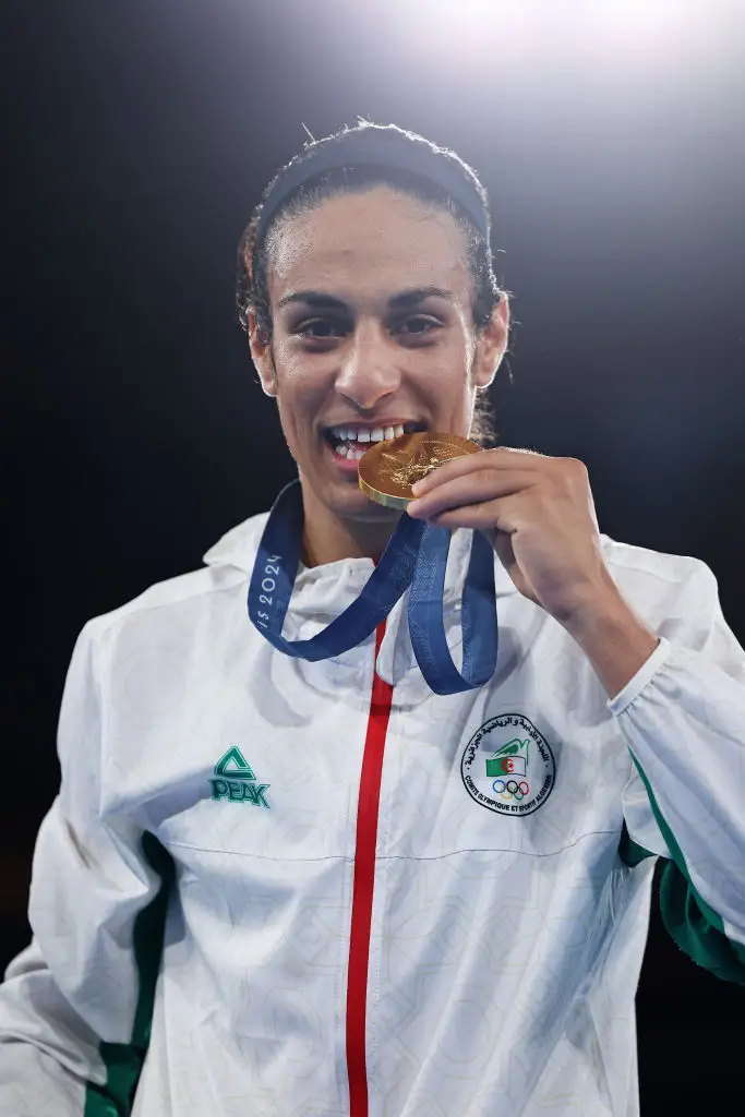 Khelif won a gold medal in the women's welterweight division during the 2024 Paris Games. (Richard Pelham / Stringer / Getty Images)