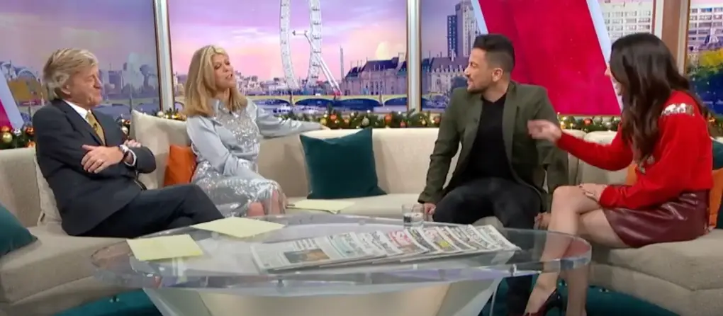 Kate Garraway commented on Peter's 'busy Christmas' with five kids, leaving out his step-son Harvey (ITV)