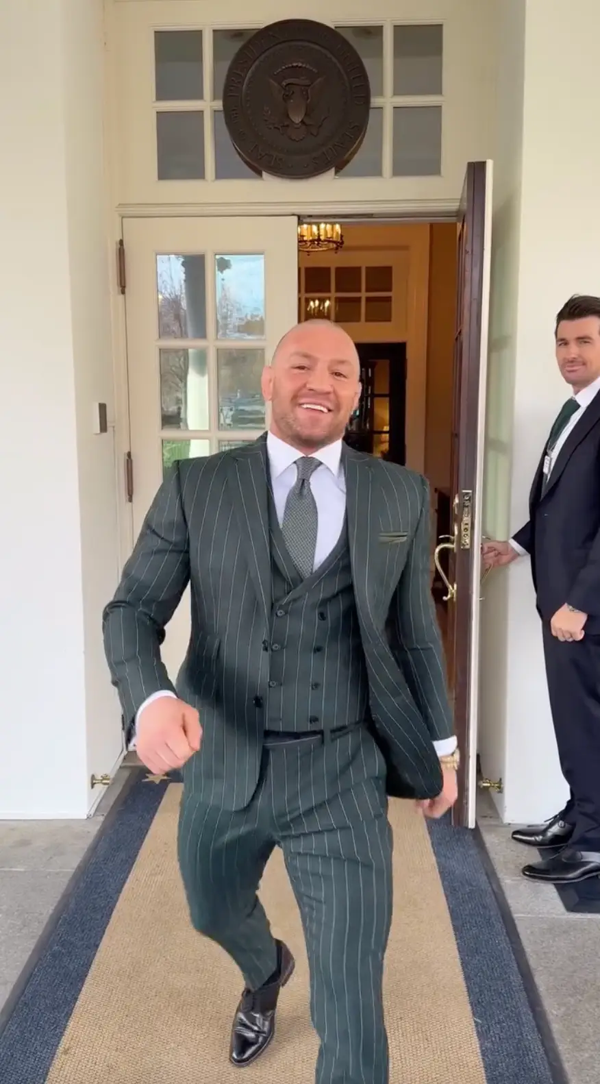 Conor McGregor featured in a St. Patrick's Day post on the White House's official social media today (17 March) (Instagram/@whitehouse)