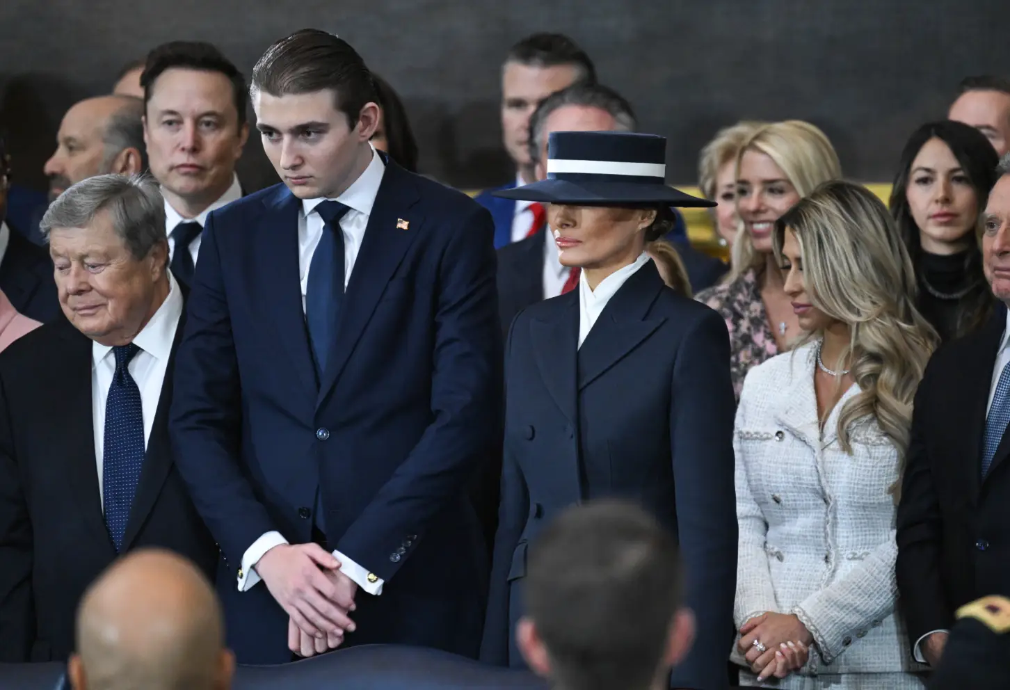 Barron Trump's older half-brother Eric has revealed what he said to Joe Biden during the viral inauguration moment at the start of this year (Saul Loeb - Pool/Getty Images)