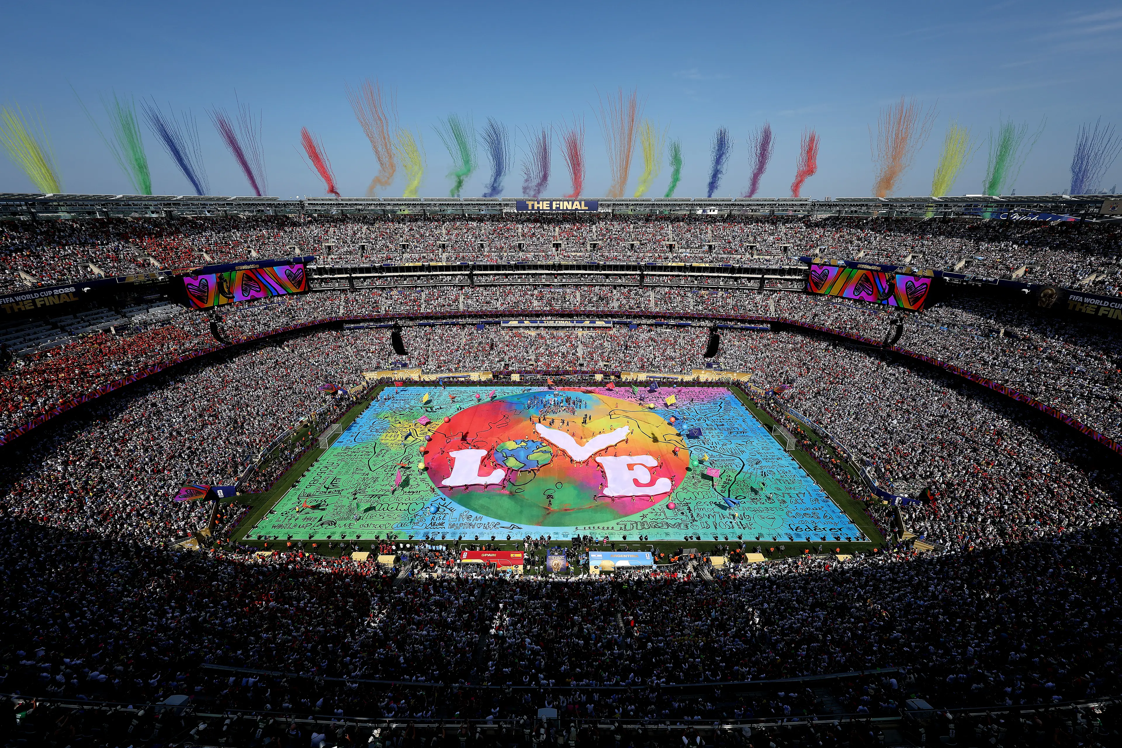 Football fans weren't too happy with the festivities (Dan Mullan/Getty Images)