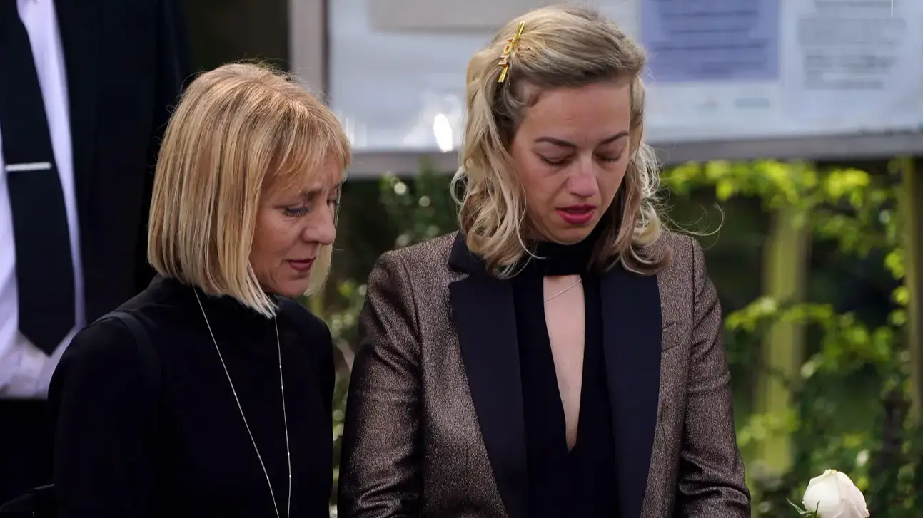 Tom Parker’s wife Kelsey made sure that their children were represented. Alamy).