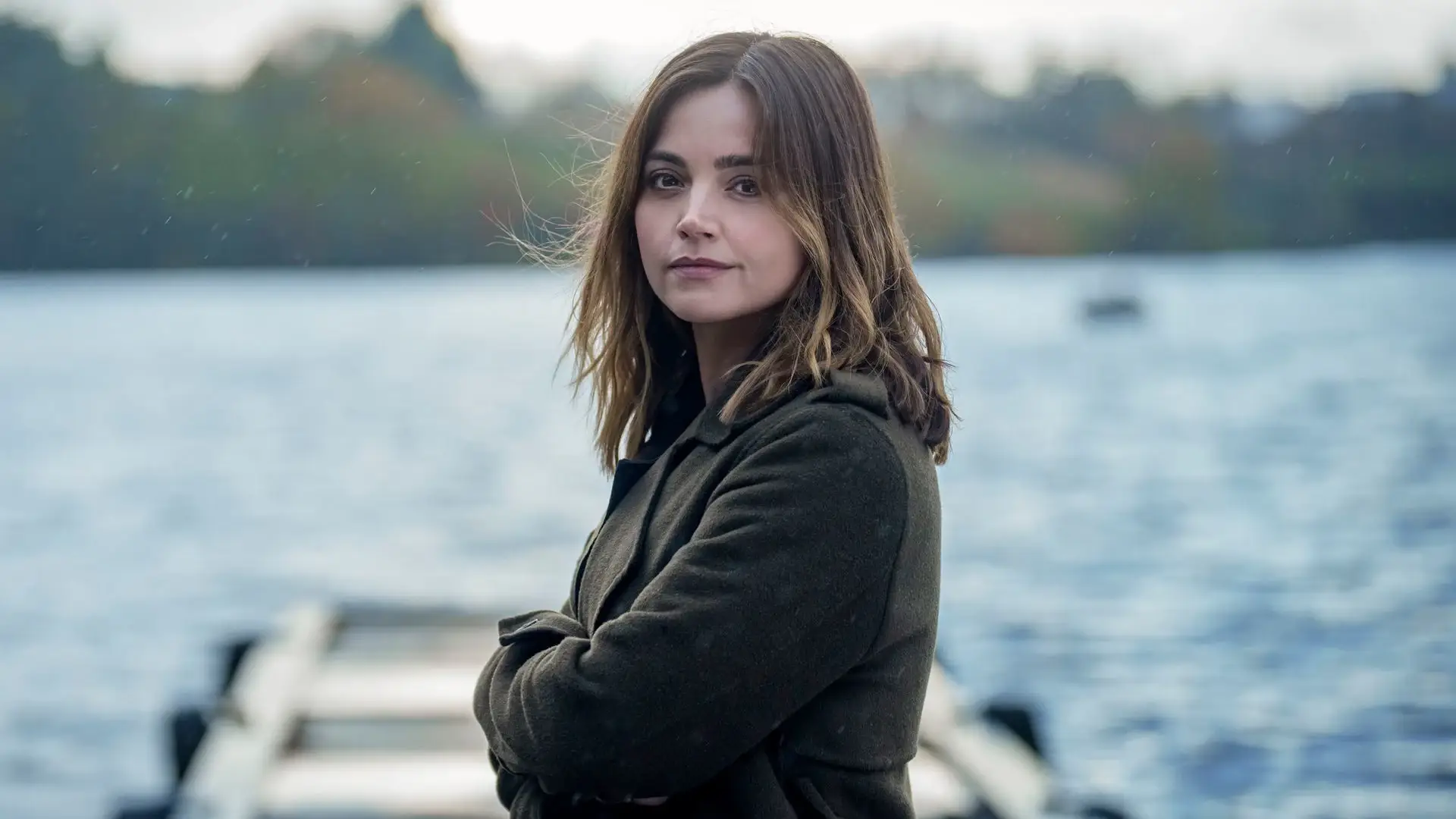 Jenna Coleman stars in The Jetty. (BBC)