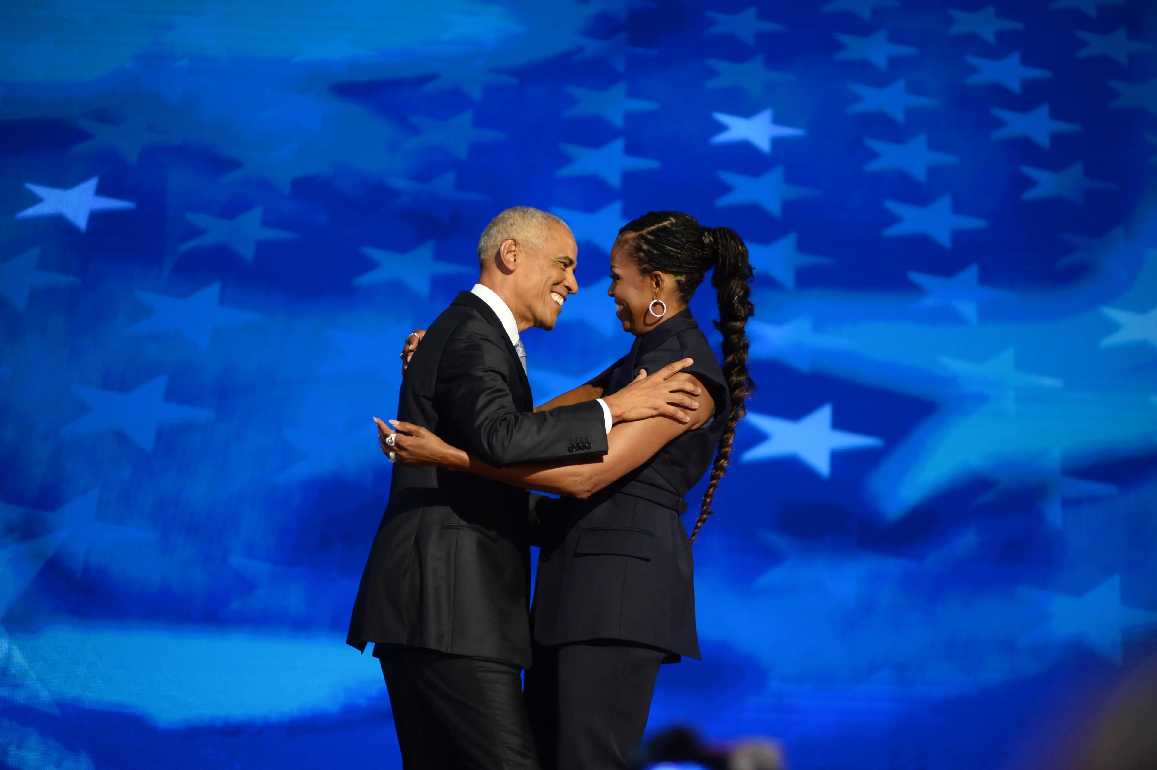 Michelle playfully fired a number of shots at her other-half (Jacek Boczarski/Anadolu via Getty Images)