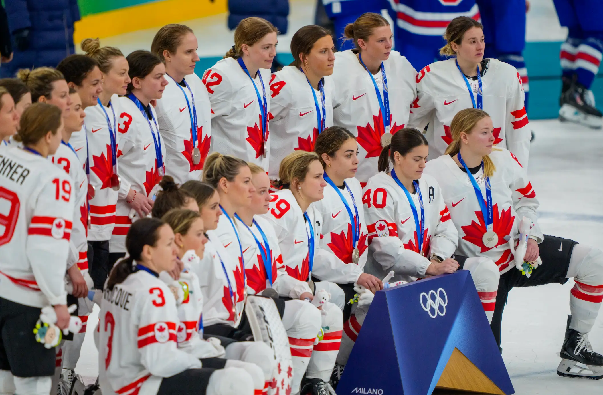 Trump joked he would be 'impeached' if he didn't also invite the women's team, who also won a gold medal at the Olympics (EyesWideOpen/Getty Images)