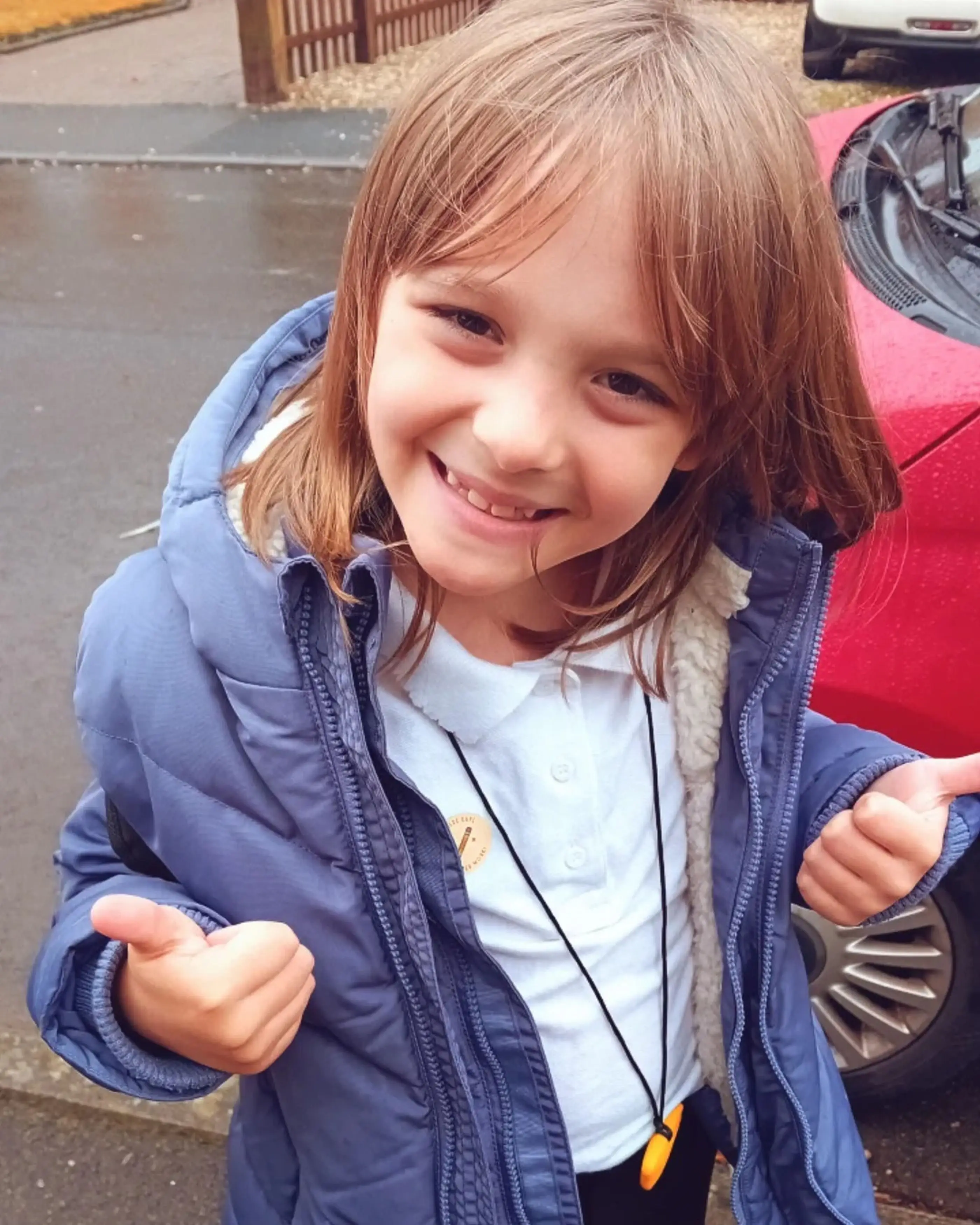 Seven-year-old Maisie Brackley turned 'blue' after choking on a very popular sweet (Kennedy)