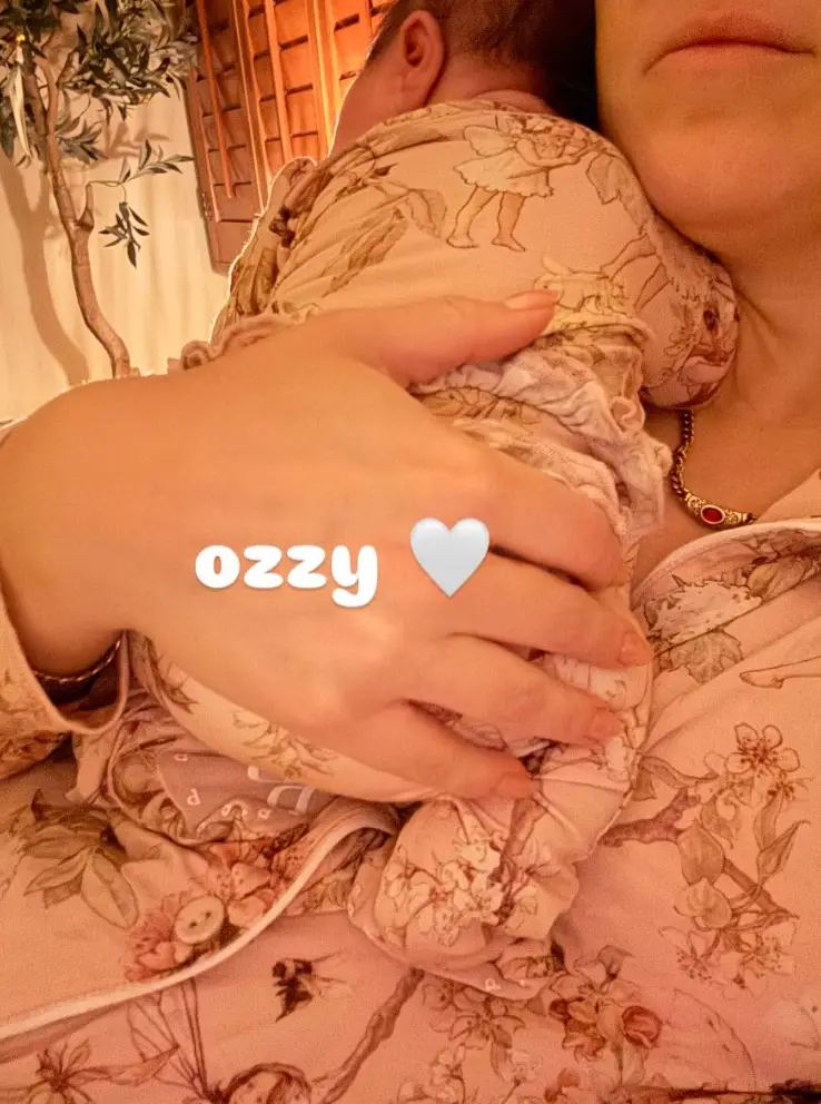 Aree shared another photo of the newborn on her Instagram story (Instagram/@areeosbourne)