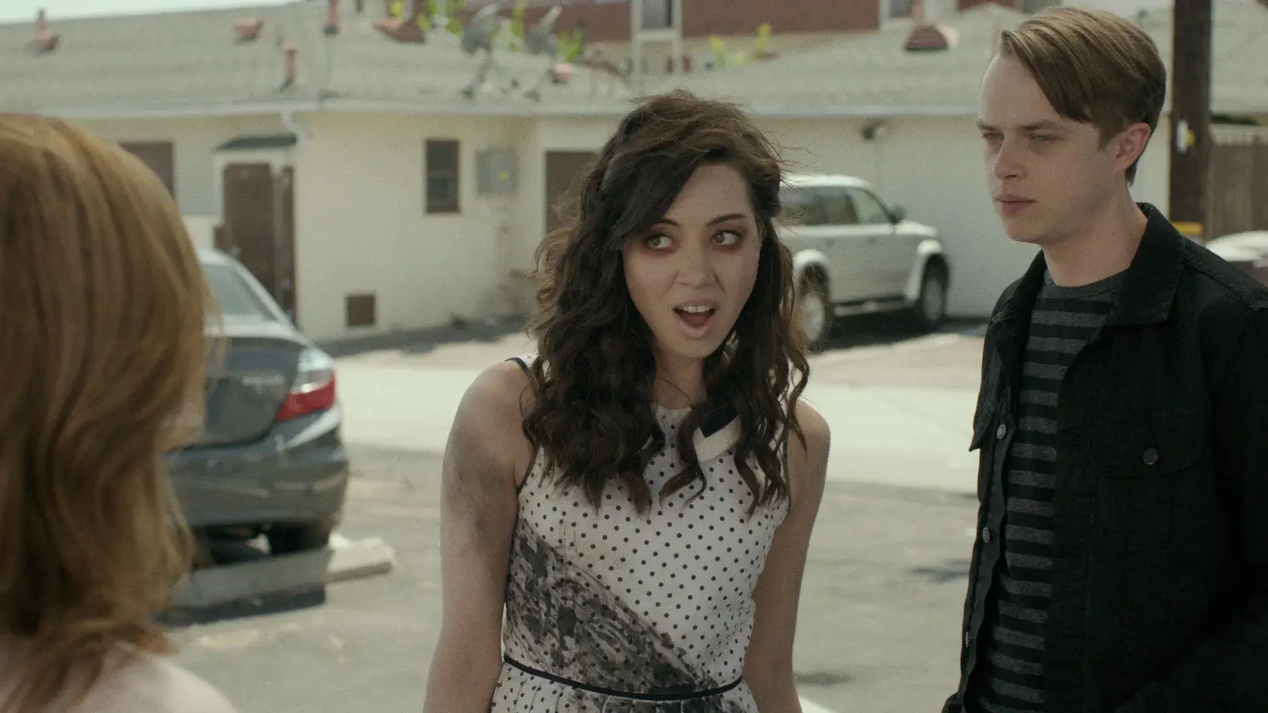 The couple met when Plaza starred in Baena's film Life After Beth (A24)