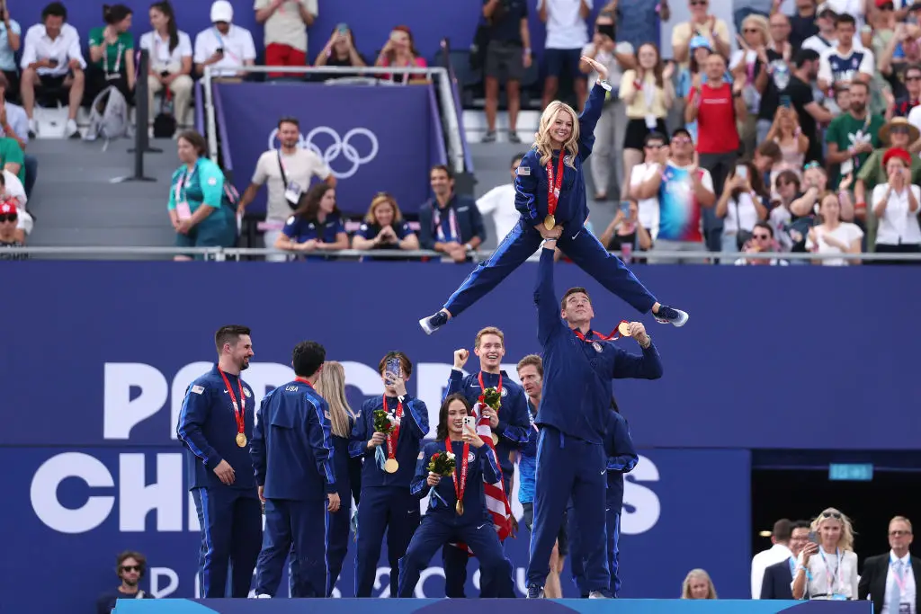 The US figure skating team were finally awared their gold medals after two years (Michael Reaves/Getty Images)