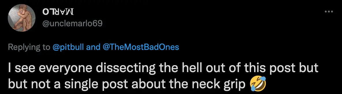 Fans spotted Pitbull's hand placement (