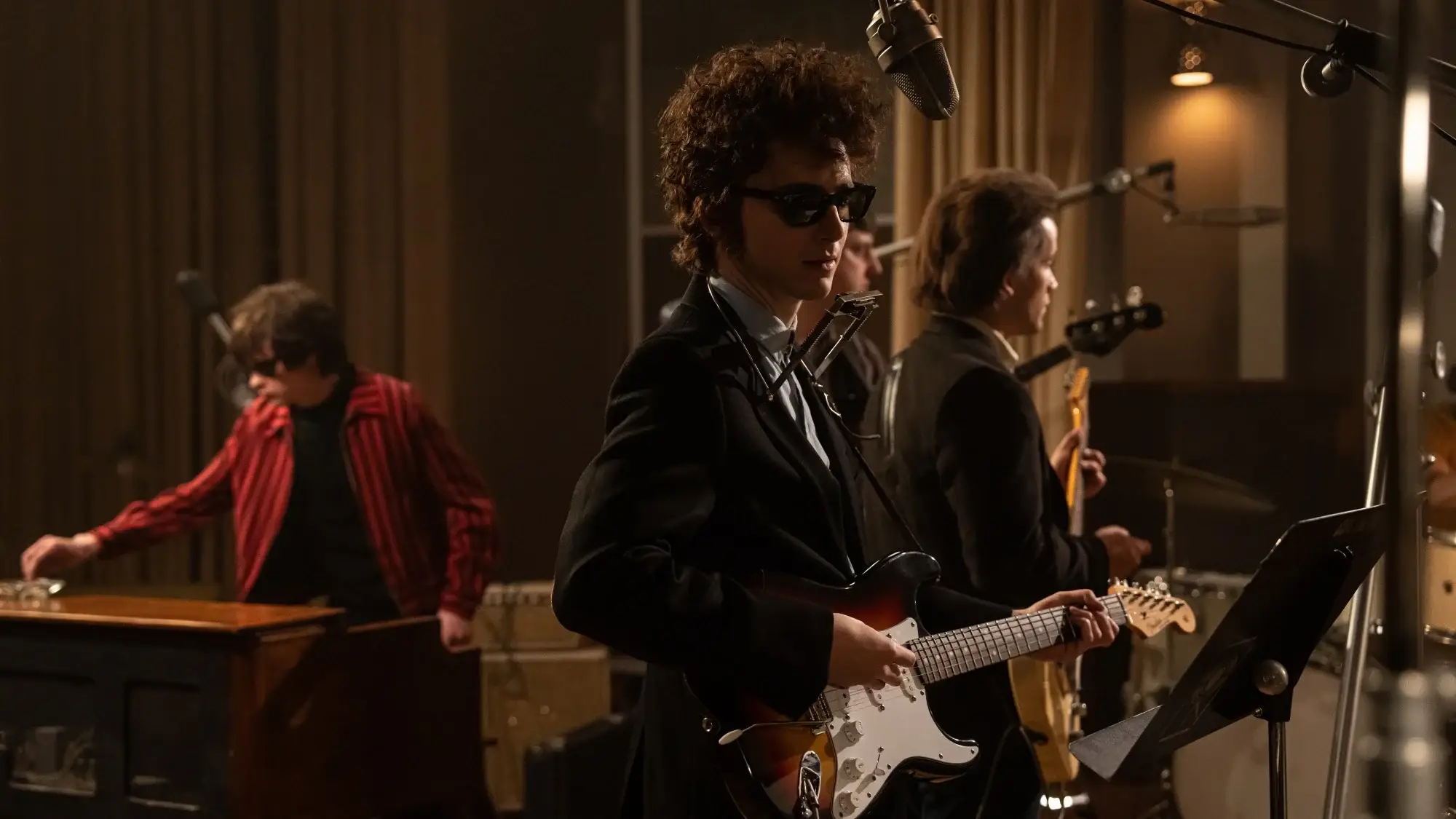 Timothée Chalamet as Bob Dylan (Searchlight Pictures)