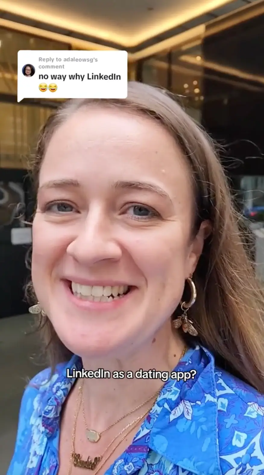 Her 'number one' reason for using LinkedIn as a dating app was the filters.