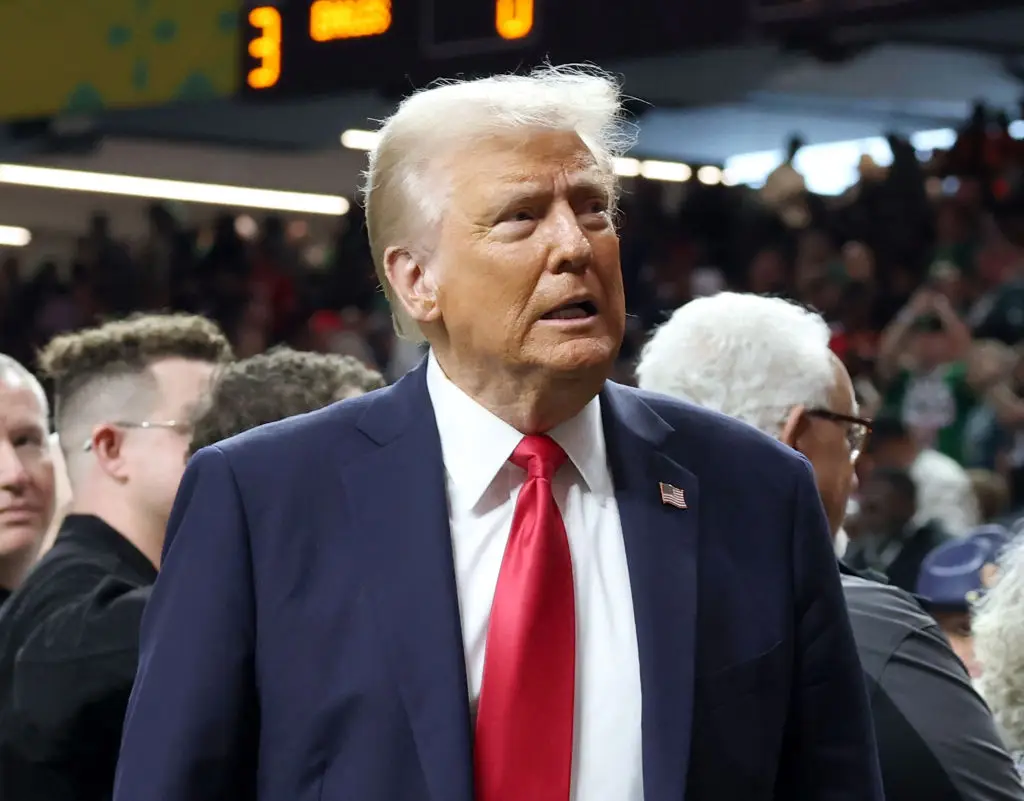 Donald Trump's appearance marked the first time a sitting American president has attended the Super Bowl (Kevin Mazur / Contributor / Getty Images)