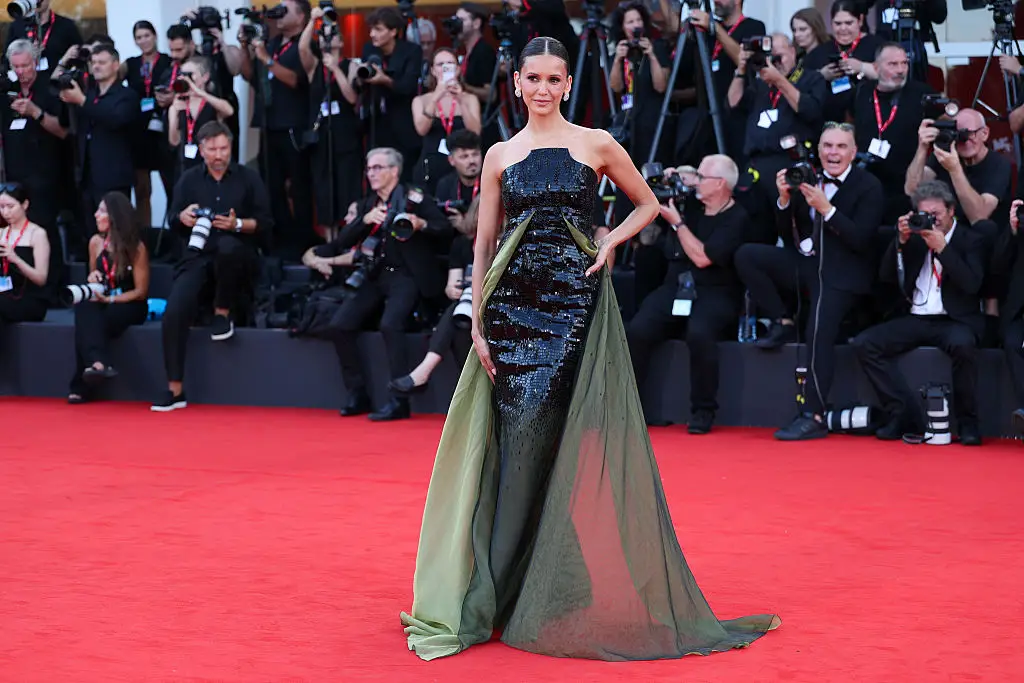 Nina Dobrev posed for photographs at the Venice Film Festival this week (Stephane Cardinale - Corbis/Corbis via Getty Images)