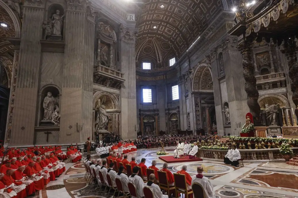 A ceremony in 2022 in which Pope Francis made 20 new cardinals (Riccardo De Luca/Anadolu Agency via Getty Images)