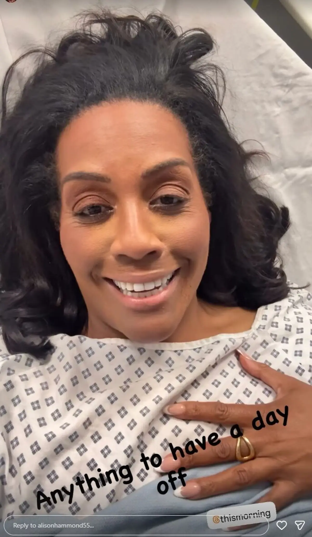 Alison Hammond has updated fans with what went on (Instagram/@alisonhammond)
