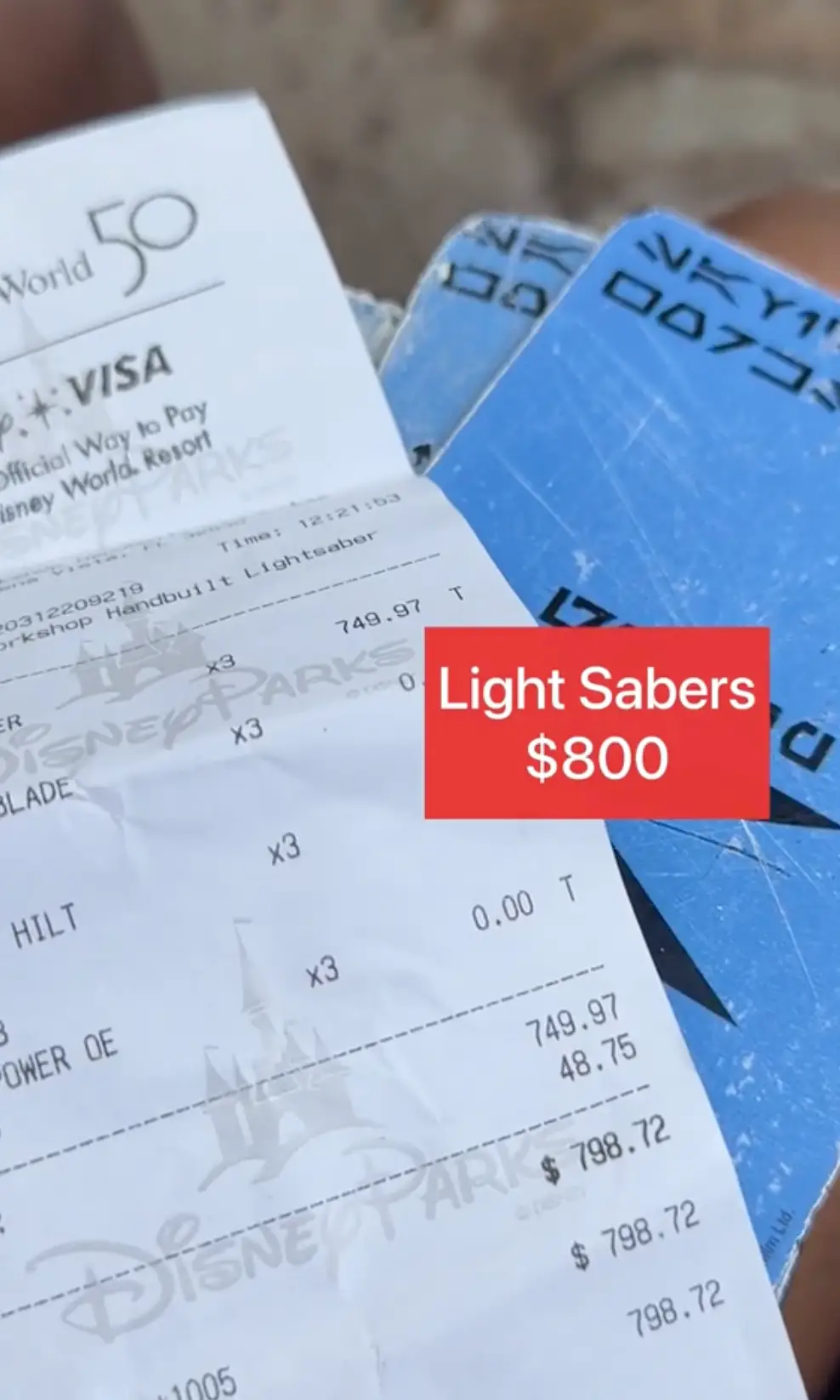 Lightsabers were one of the priciest buys of the day.