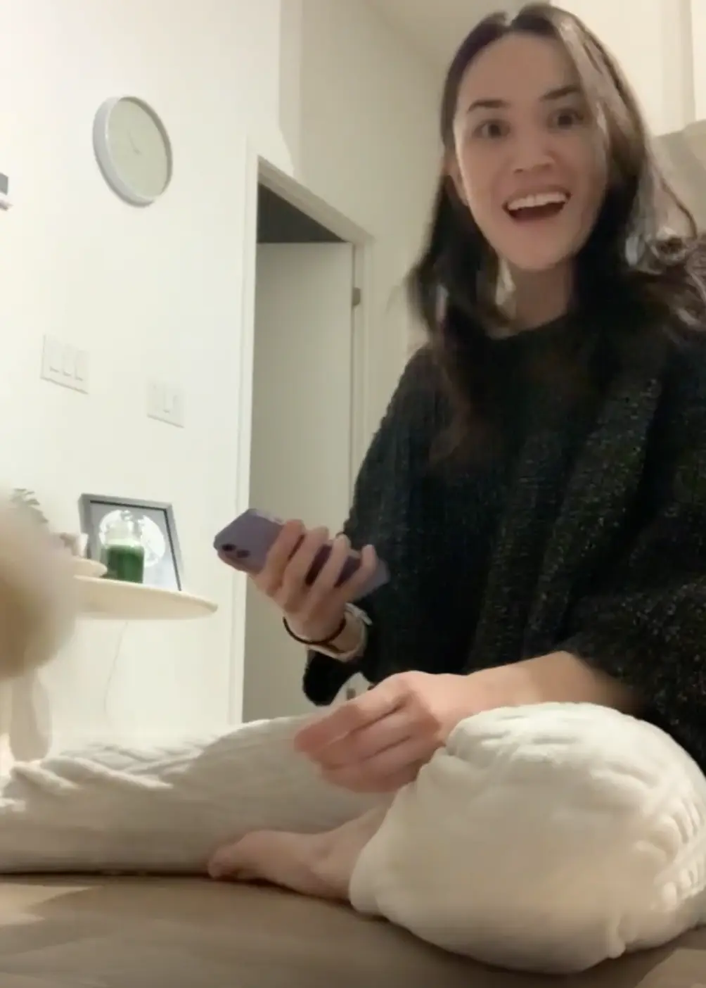 Taylor was shocked by her dog's reaction. (