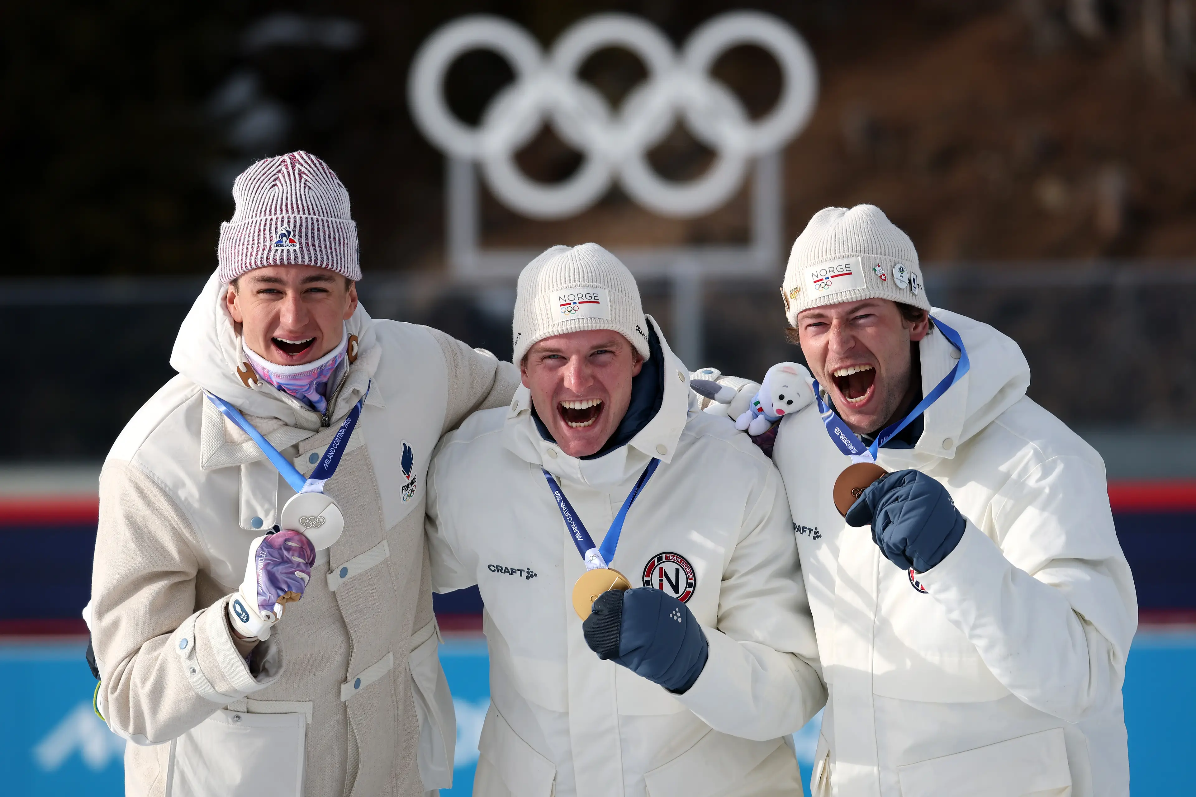 Sturla Holm Laegreid came in third while Johan-Olav Botn bagged first in the individual biathlon event (Alexander Hassenstein/Getty Images)
