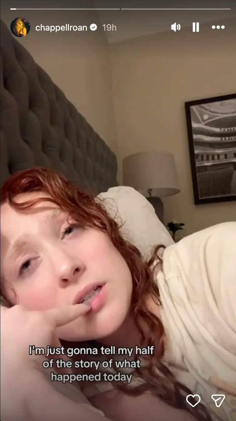 Roan took to social media over the weekend to share her side of the story (Instagram/@chappellroan)