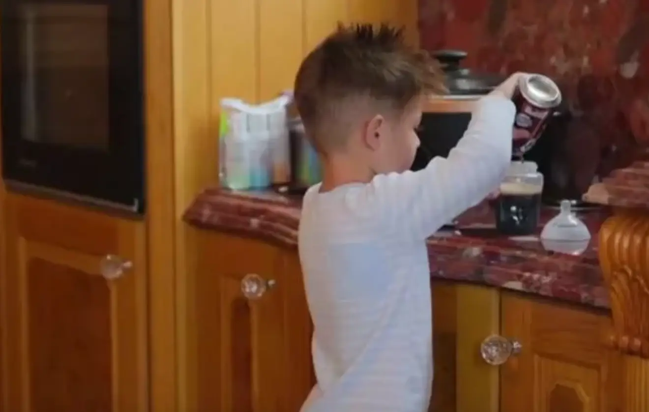 Prince Tyson got himself a can of Dr Pepper.