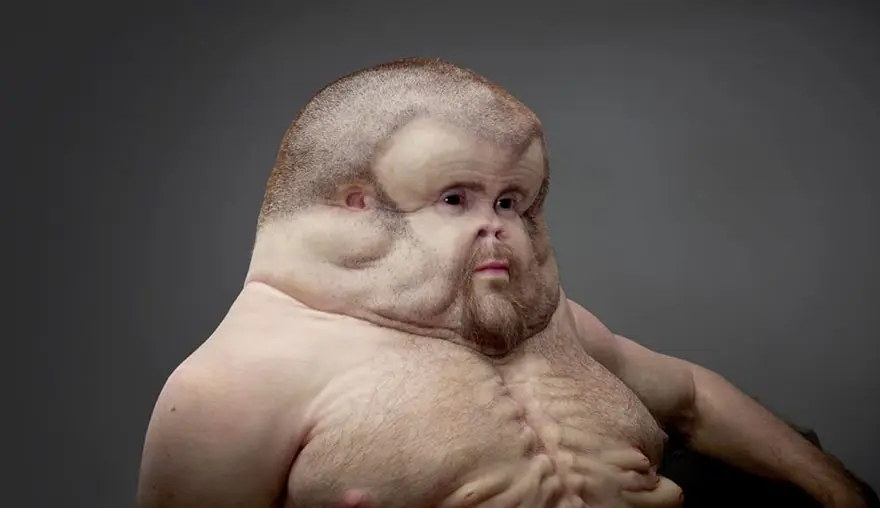 Graham has been designed as the 'perfect man' to survive a car crash (TAC/Patricia Piccinini)