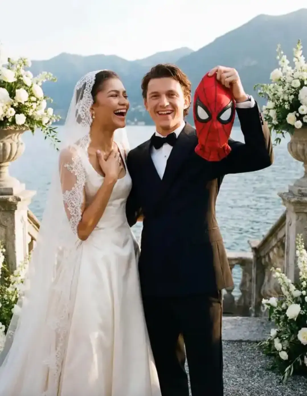 A series of fake AI-generated wedding photos of Zendaya and Tom Holland left many fans confused (Instagram/@the_imagine_effect)