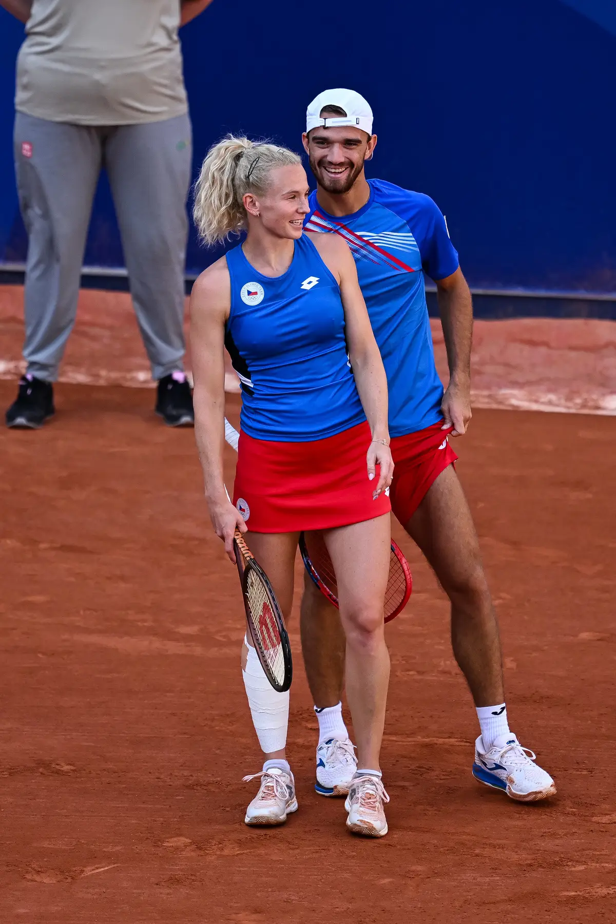 Katerina Siniakova and Tomas Machac were together for four years. (Daniel Kopatsch/Getty Images)