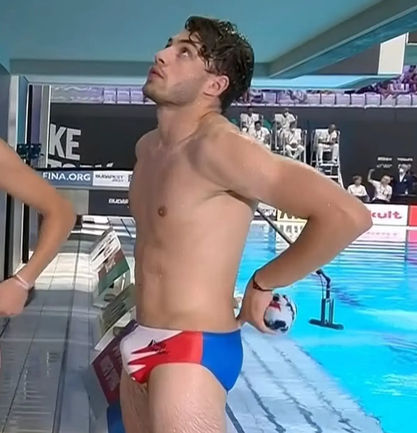 Fans have been going wild over his tiny swimming trunks. (NBC)