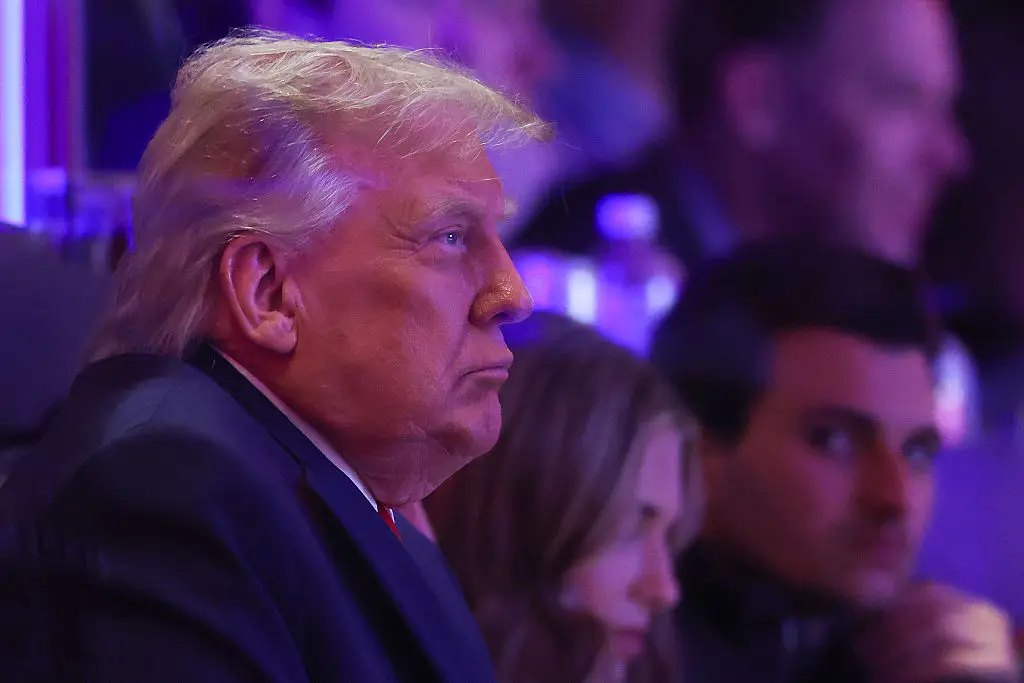 US President Donald Trump was booed during the Knicks game last night (Al Bello / Staff / Getty Images)
