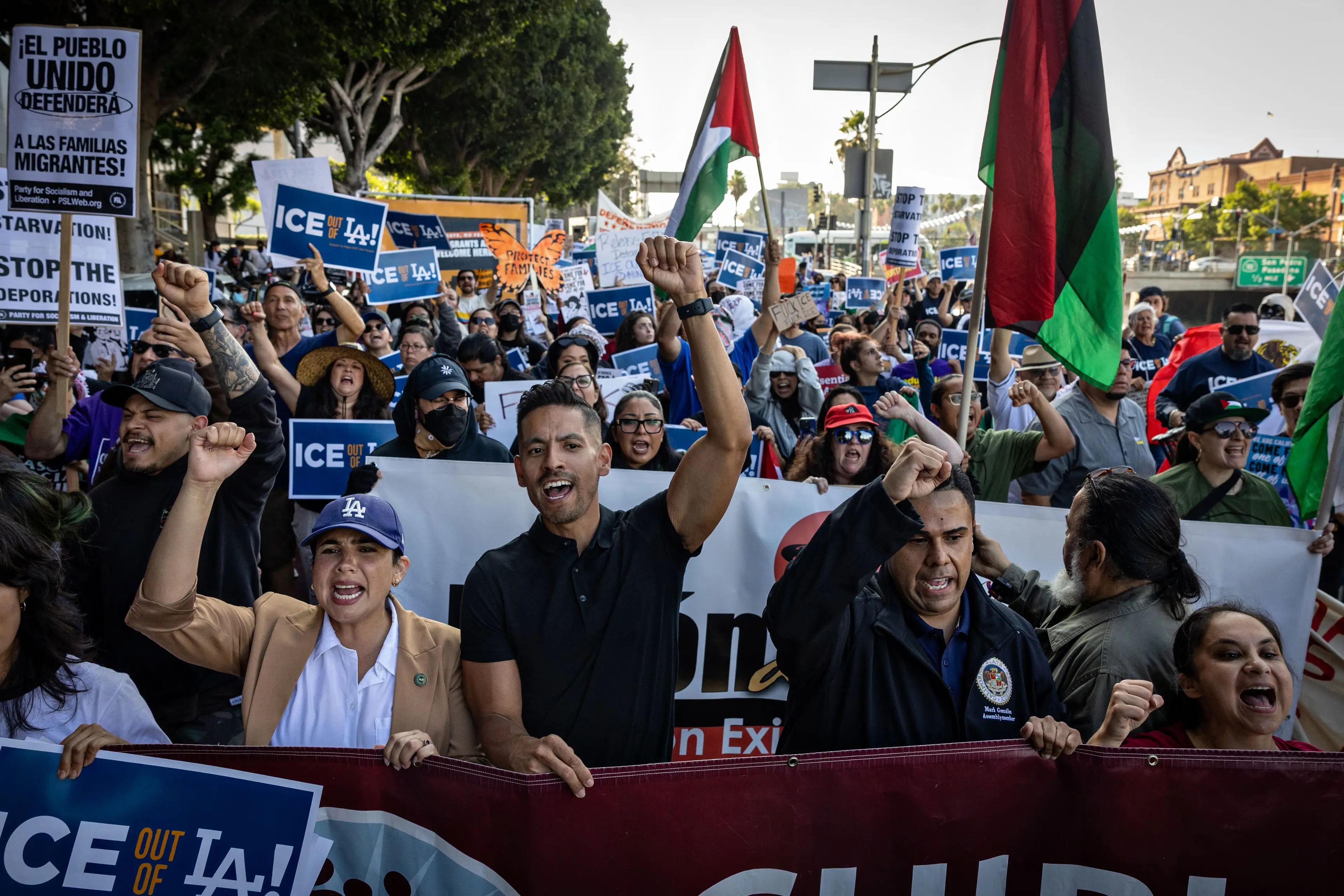 Protestors have been out on the streets of LA (Jason Armond / Los Angeles Times via Getty Images)
