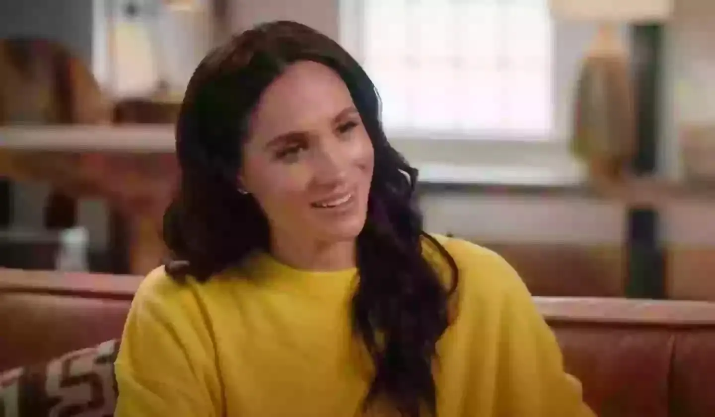 Meghan talked about how much she likes the 'family name' (YouTube/Bloomberg)