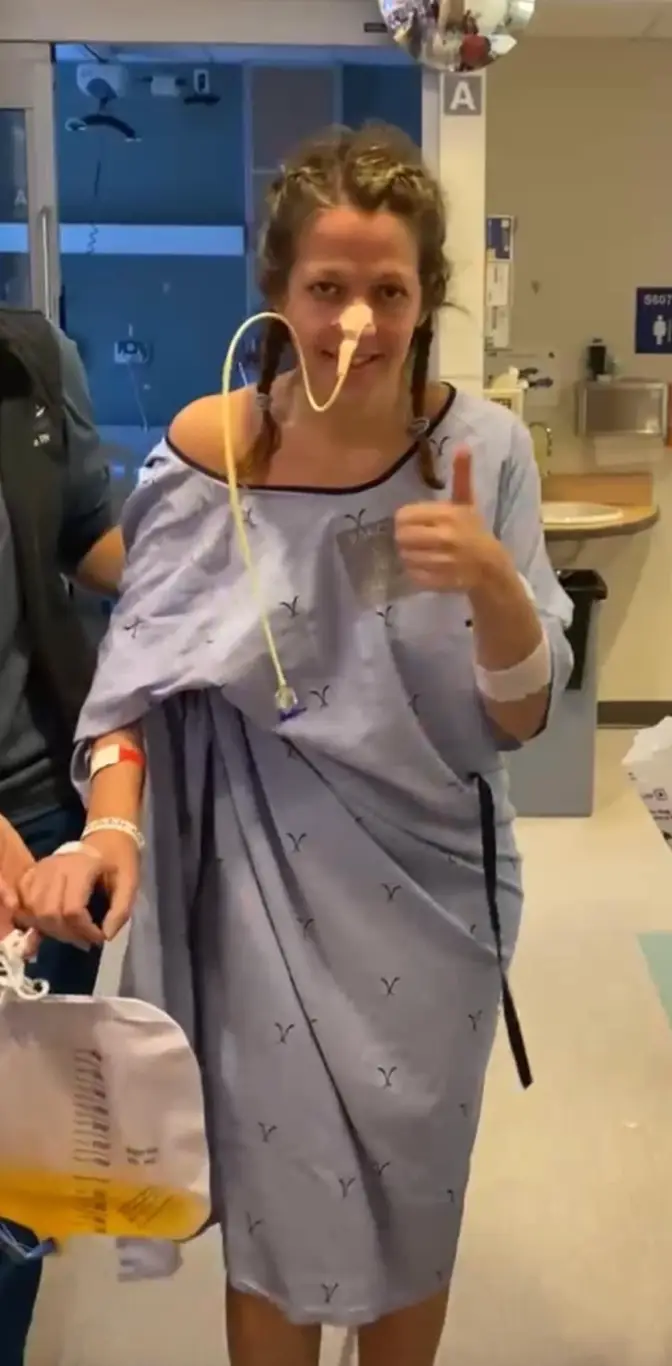 Amber recalled what it was like crossing over to the 'other side' (Supplied)