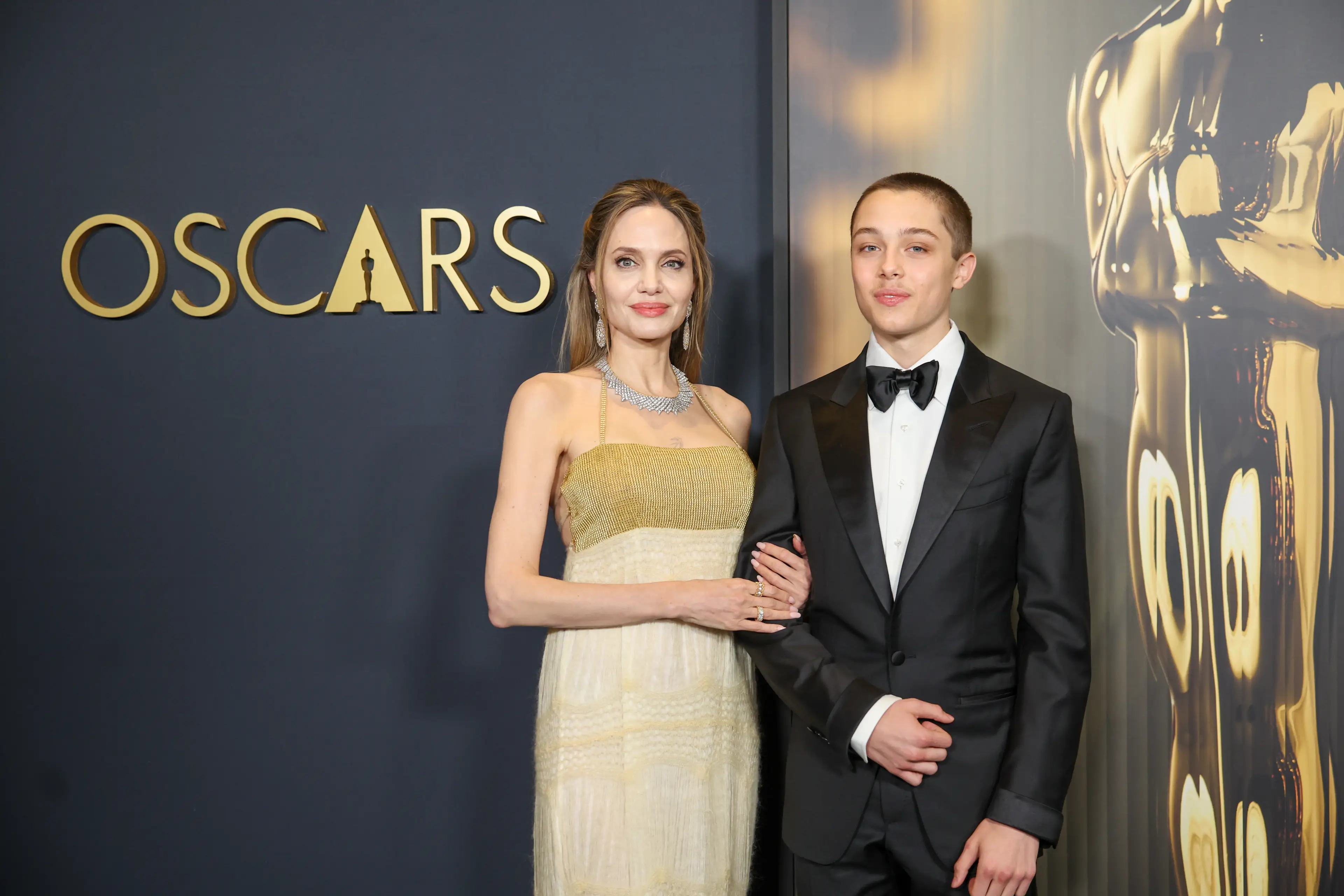 Knox was last seen sporting a buzzcut last year as he attended a red carpet event with his mum (Jason Armond / Los Angeles Times via Getty Images)