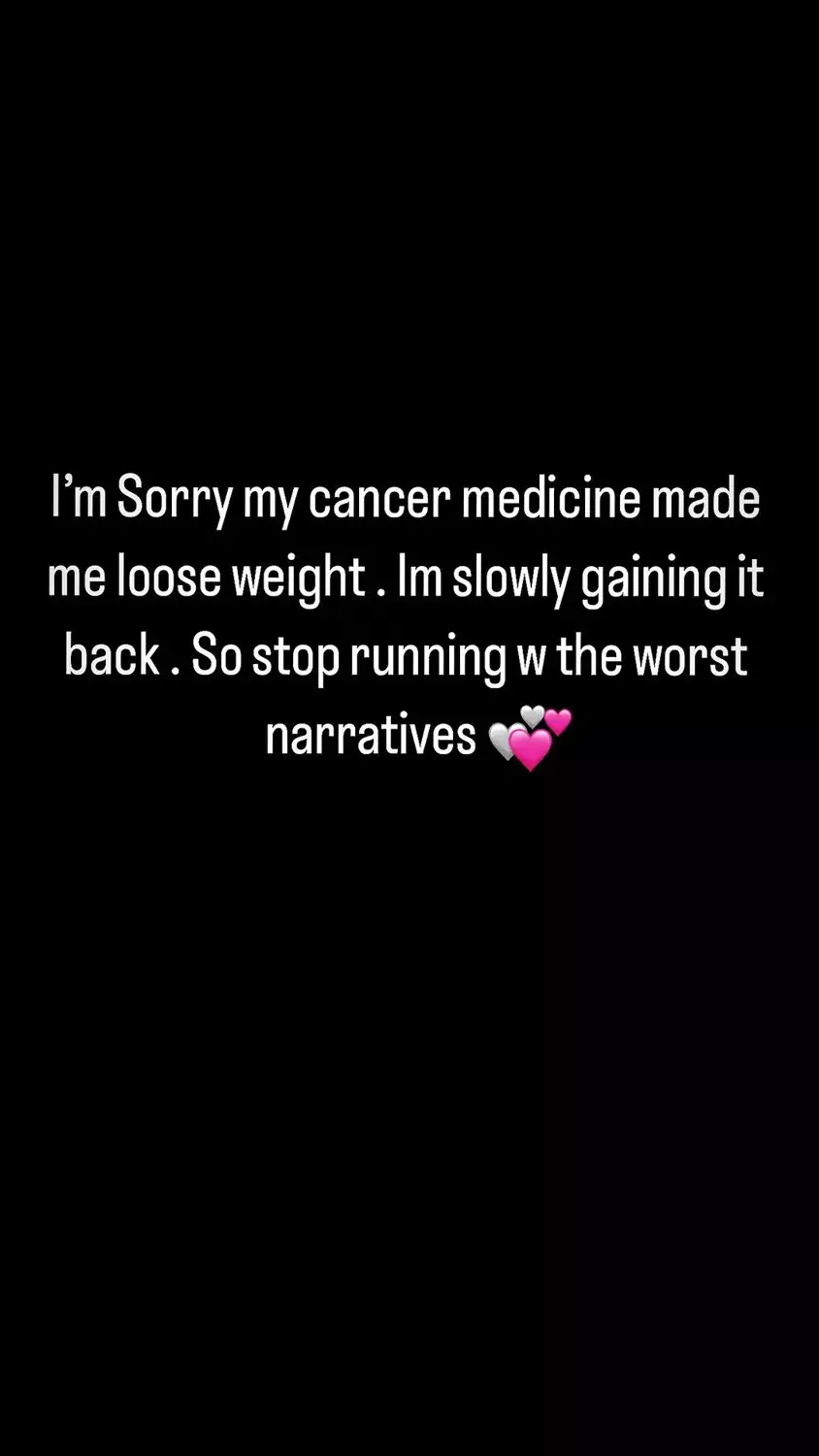 She previously opened up about her cancer diagnosis (Instagram/@bhadbhabie)