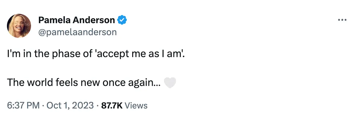 The Baywatch star opened up about the new 'phase' she had entered on social media.