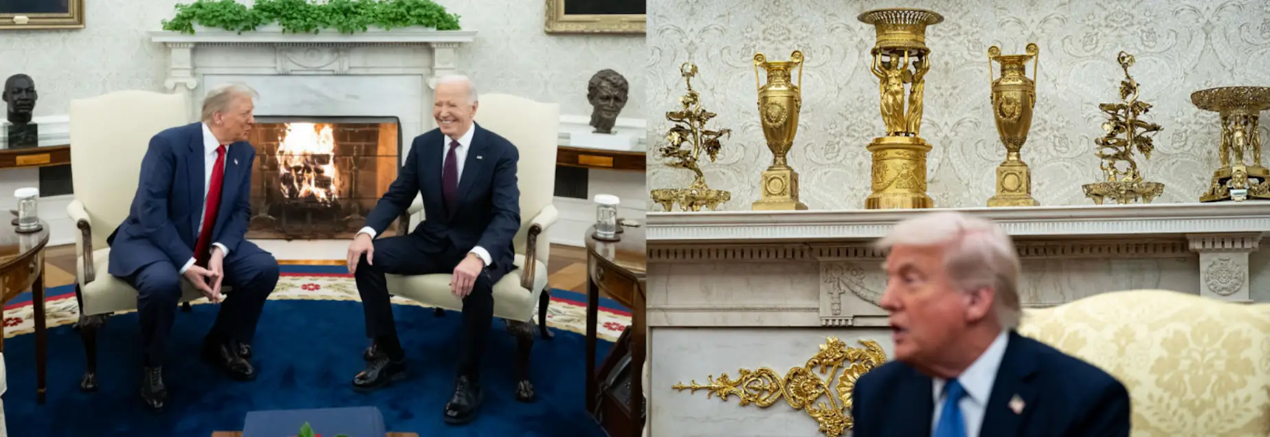 Trump added gold furnishings (SAUL LOEB/AFP via Getty Images/Al Drago/Bloomberg via Getty Images)