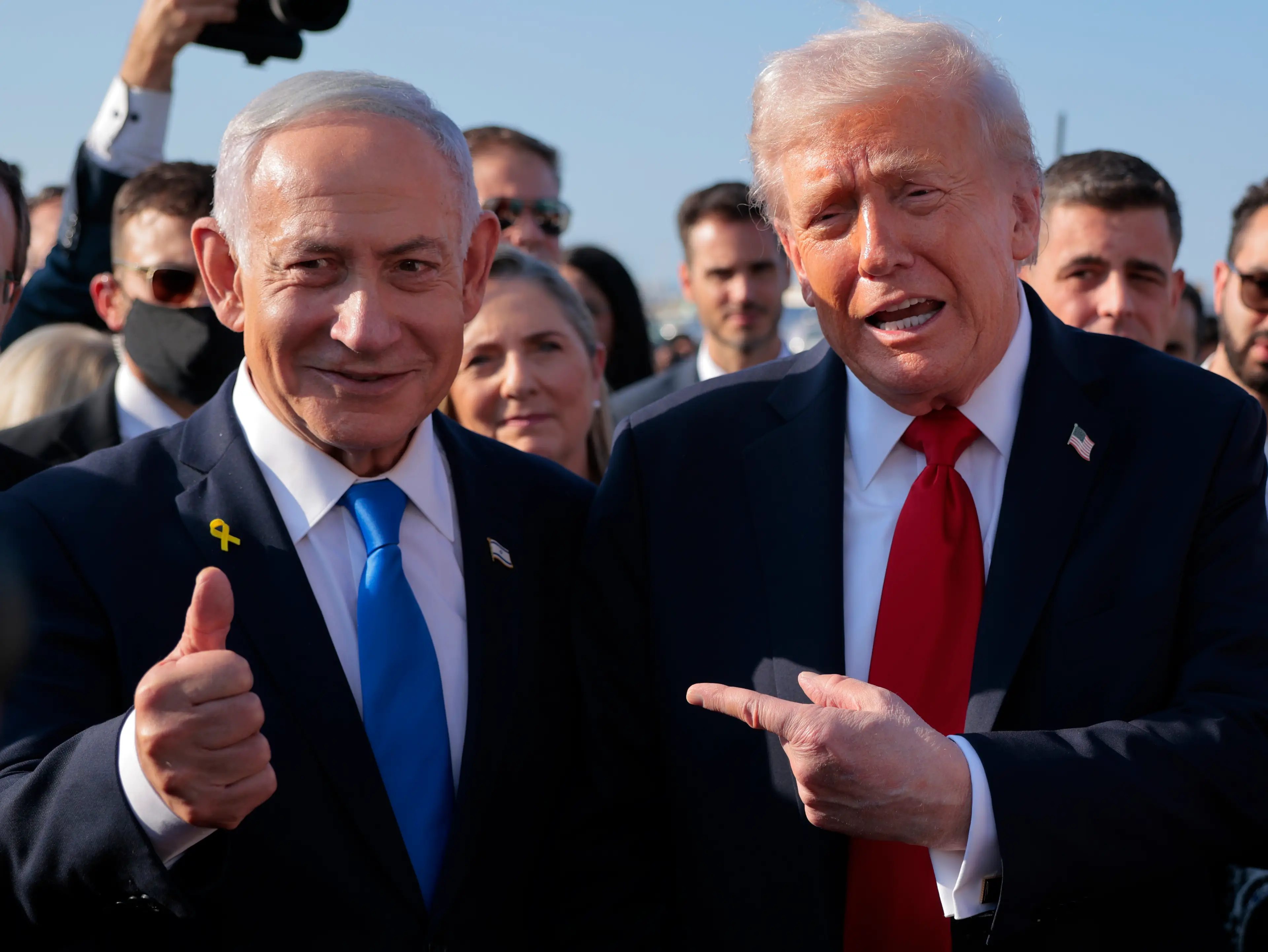 US President Donald Trump confirmed he had a heated phone call with Israeli Prime Minister Benjamin Netanyahu on Monday (Chip Somodevilla/Getty Images)