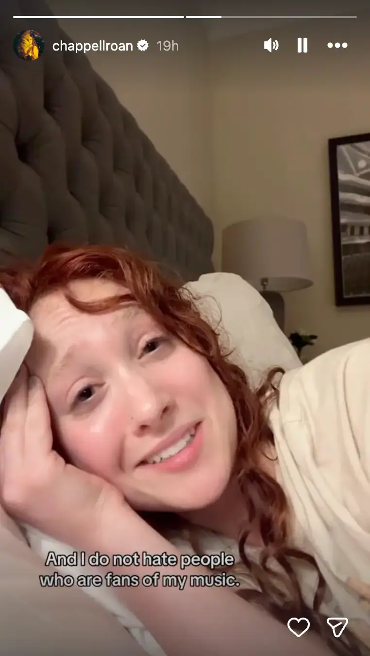 Roan addressed the ordeal herself yesterday (Instagram/@chappellroan)