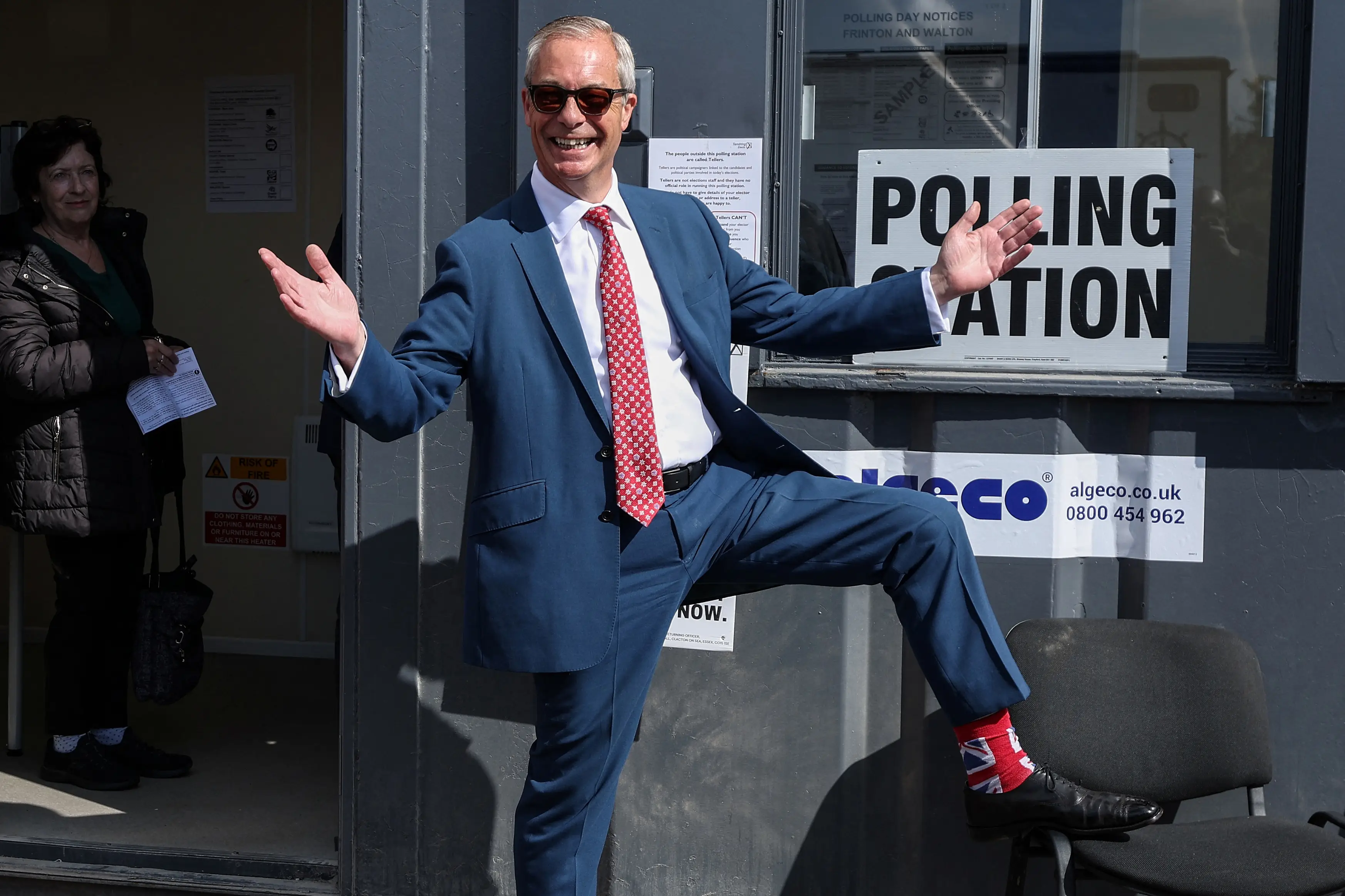 Nigel Farage described the local election results as the sign of a 'truly historic shift in British politics' (Chris Radburn / AFP via Getty Images)