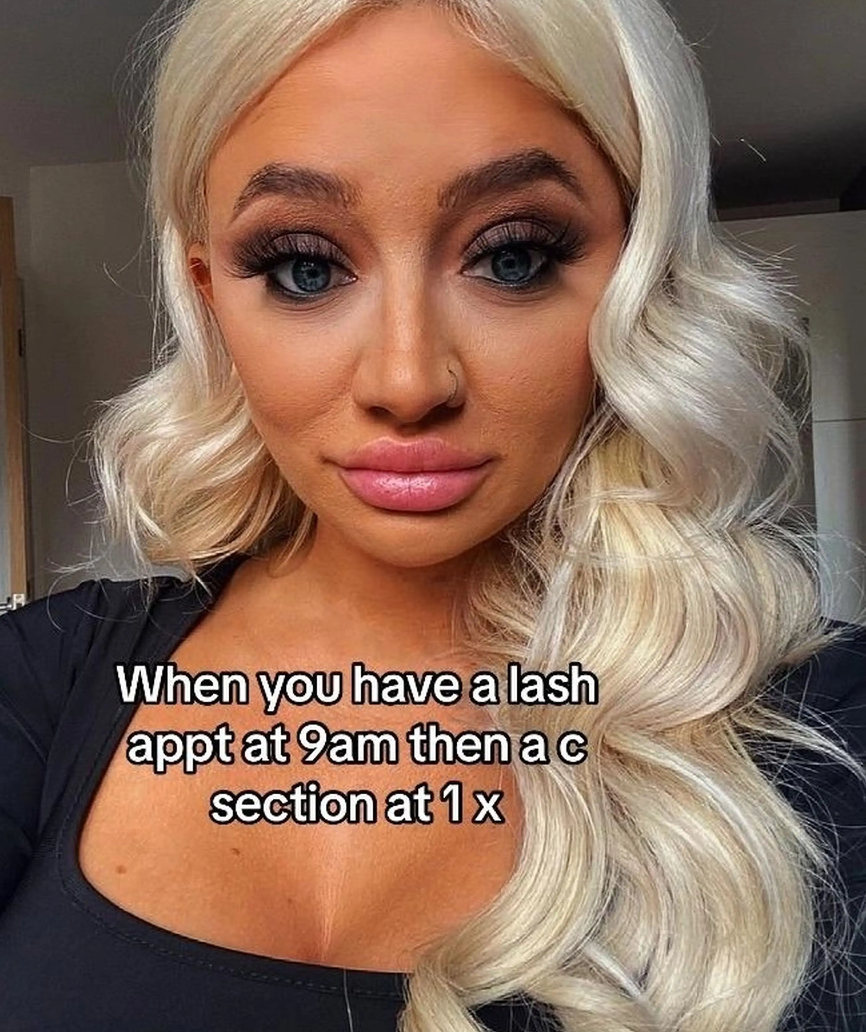 Melissa Oakes spent £100 on beauty treatments before her C-section.