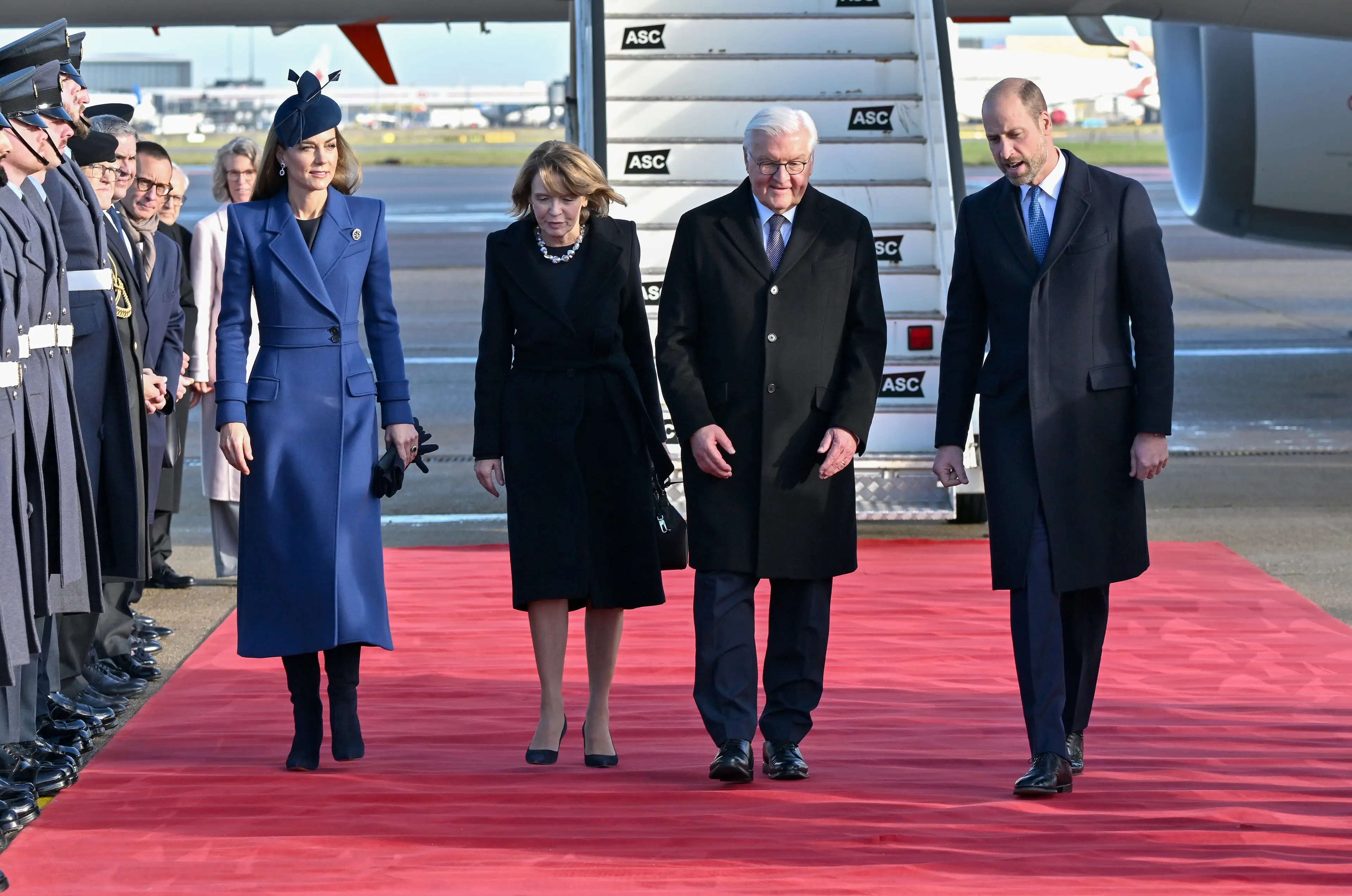 Kate and William met the German president at Heathrow Airport (Jeff Spicer/Getty Images)