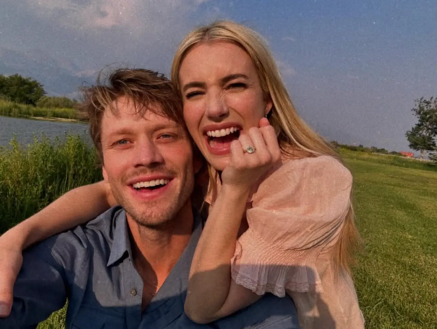 The couple revealed their engagement on Instagram (instagram/@emmaroberts)