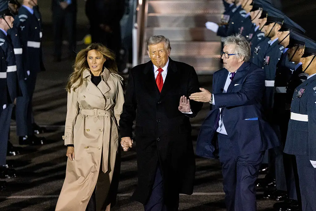 Donald Trump and Melania Trump arrived in the UK yesterday evening (Chris Ratcliffe/Bloomberg via Getty Images)