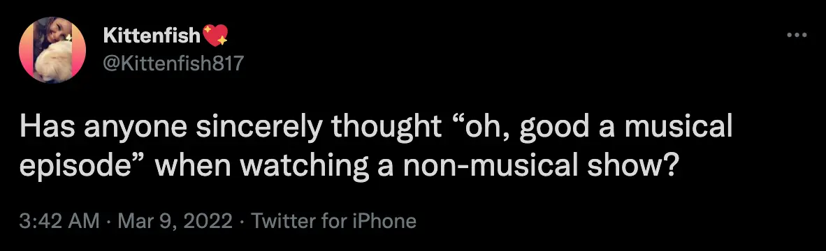 People were debating musical episodes (