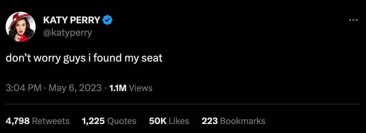 Katy Perry responded to the video of her going viral online.