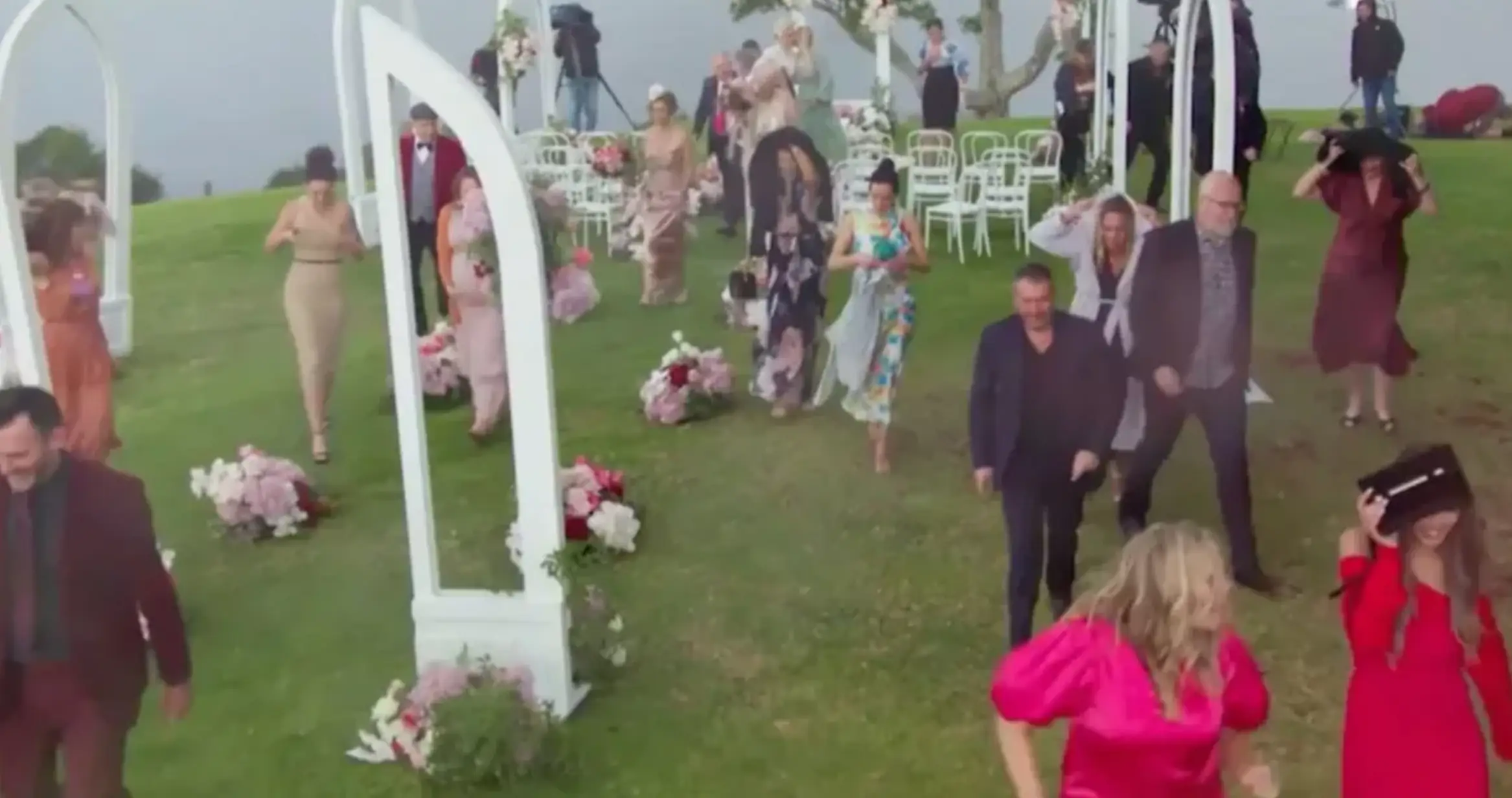 People were running for cover.