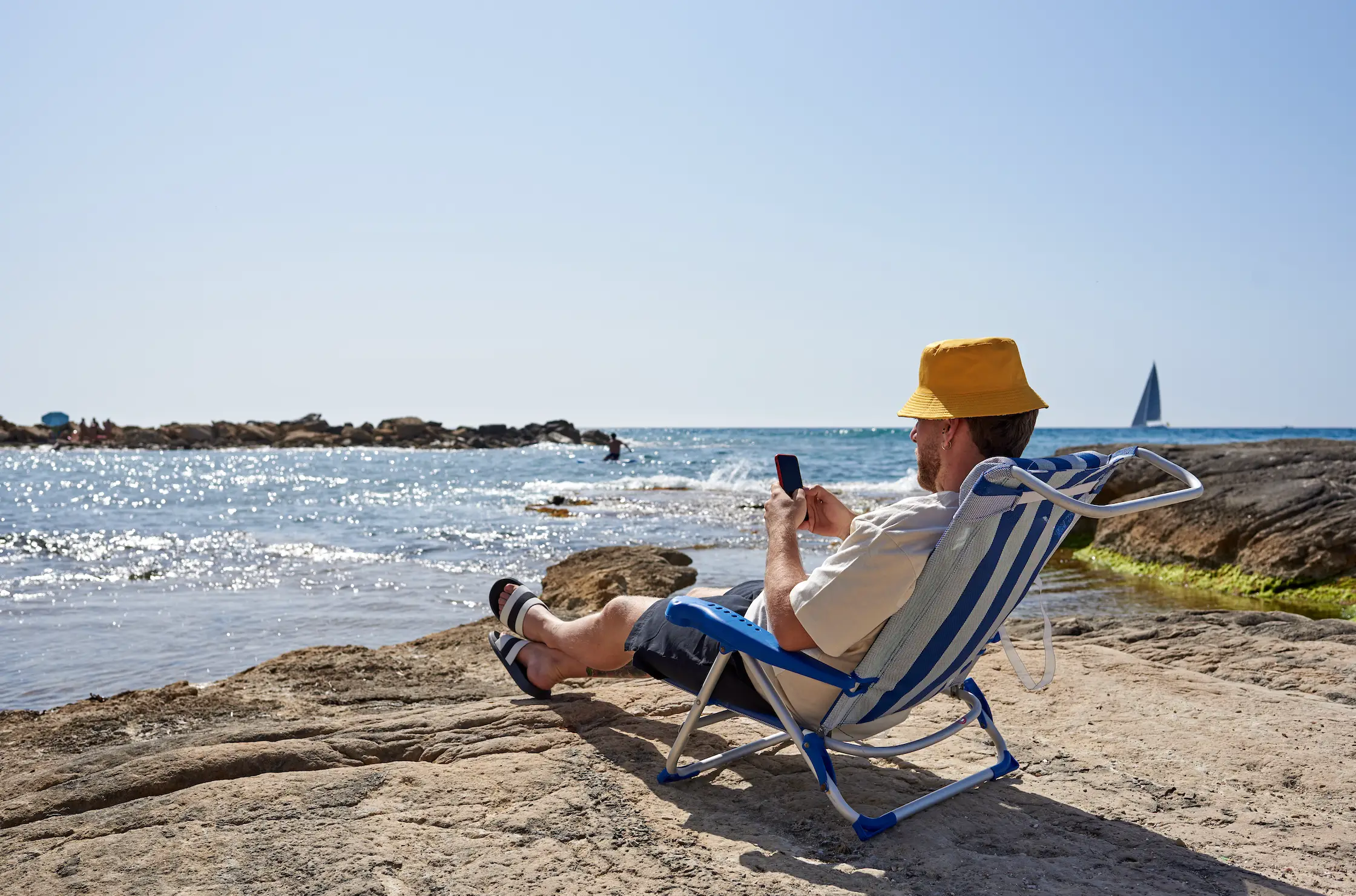 The man was heading for his holiday in Spain.