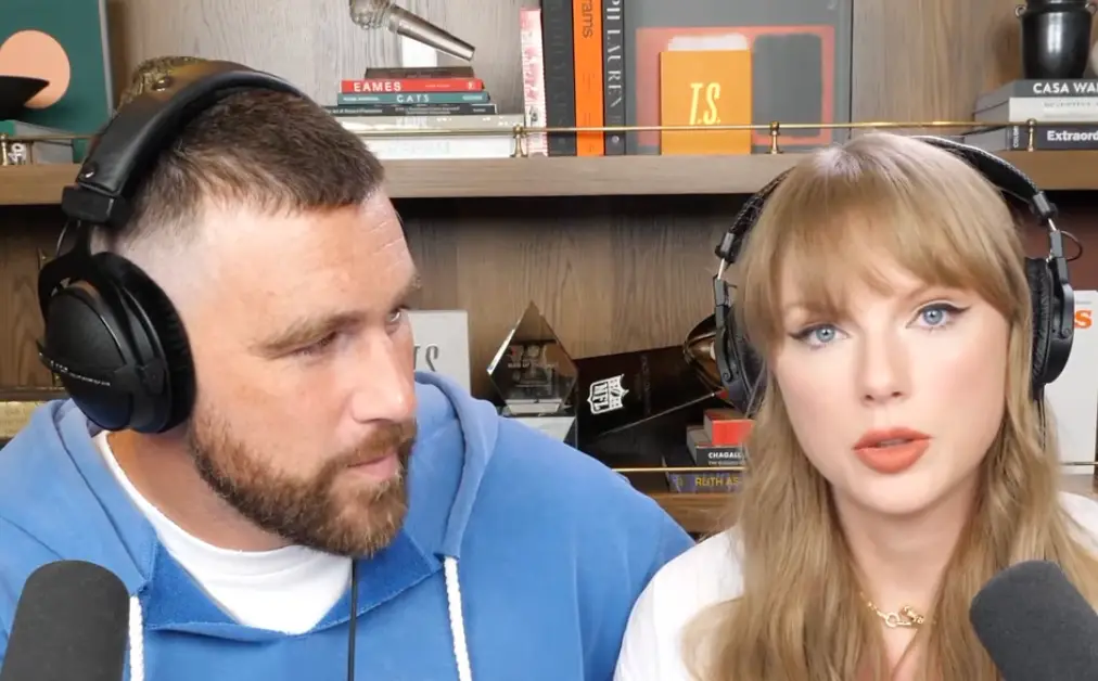 Taylor Swift has appeared on New Heights alongside Travis and Jason Kelce (New Heights)