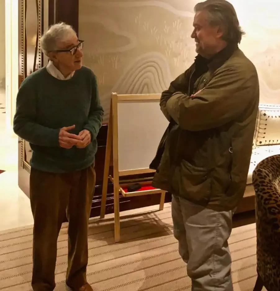 One photo sees Allen chatting with advisor Bannon (House Oversight Committee)